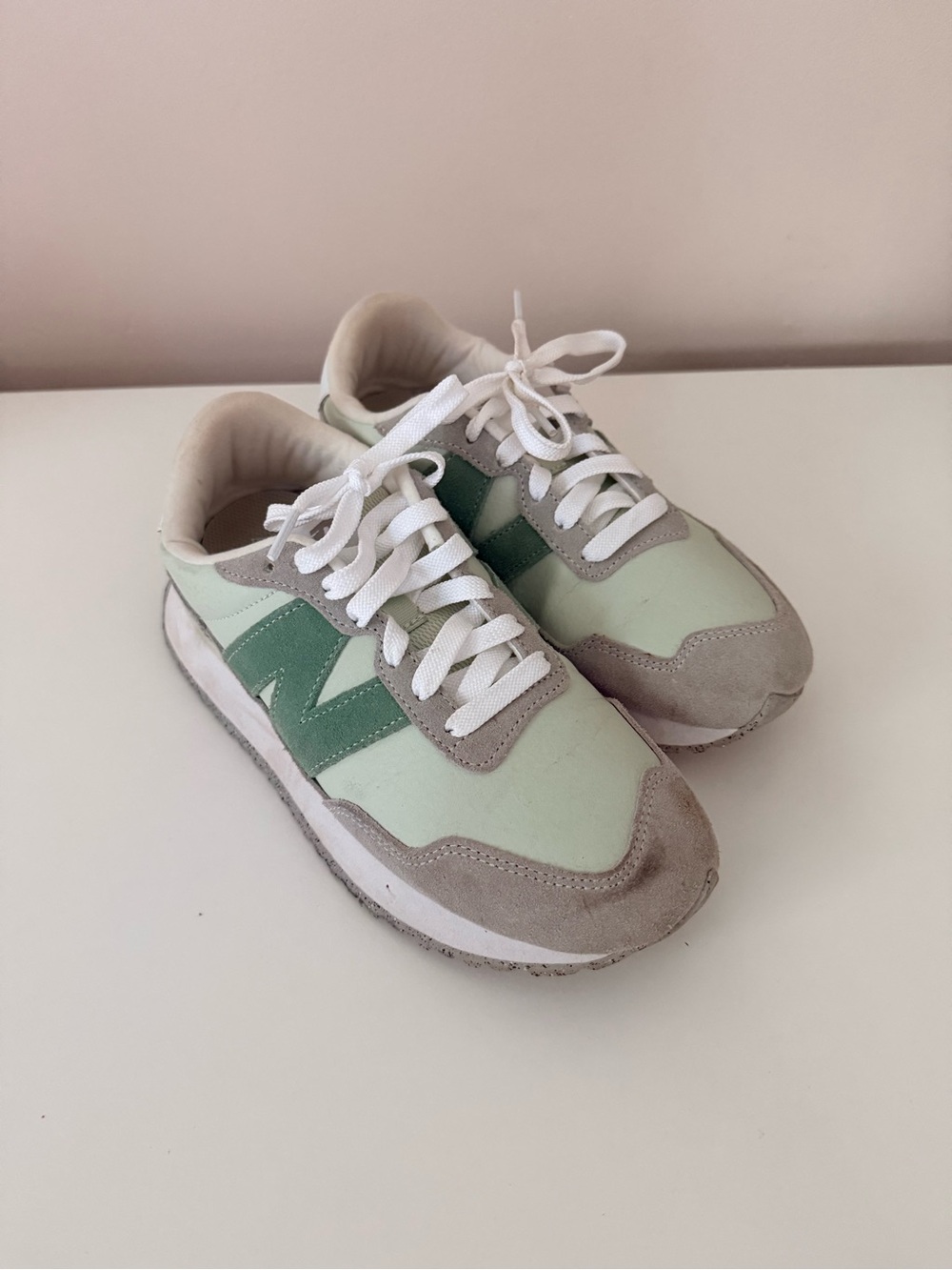 Mint, Green, & Gray New Balance Sneakers